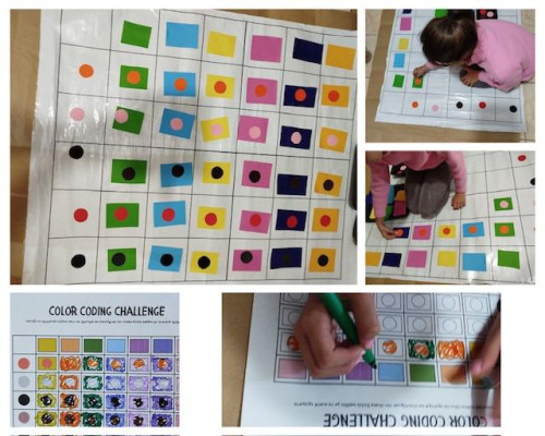 Παιχνίδι κωδικοποίησης με χρώματα και σχήματα